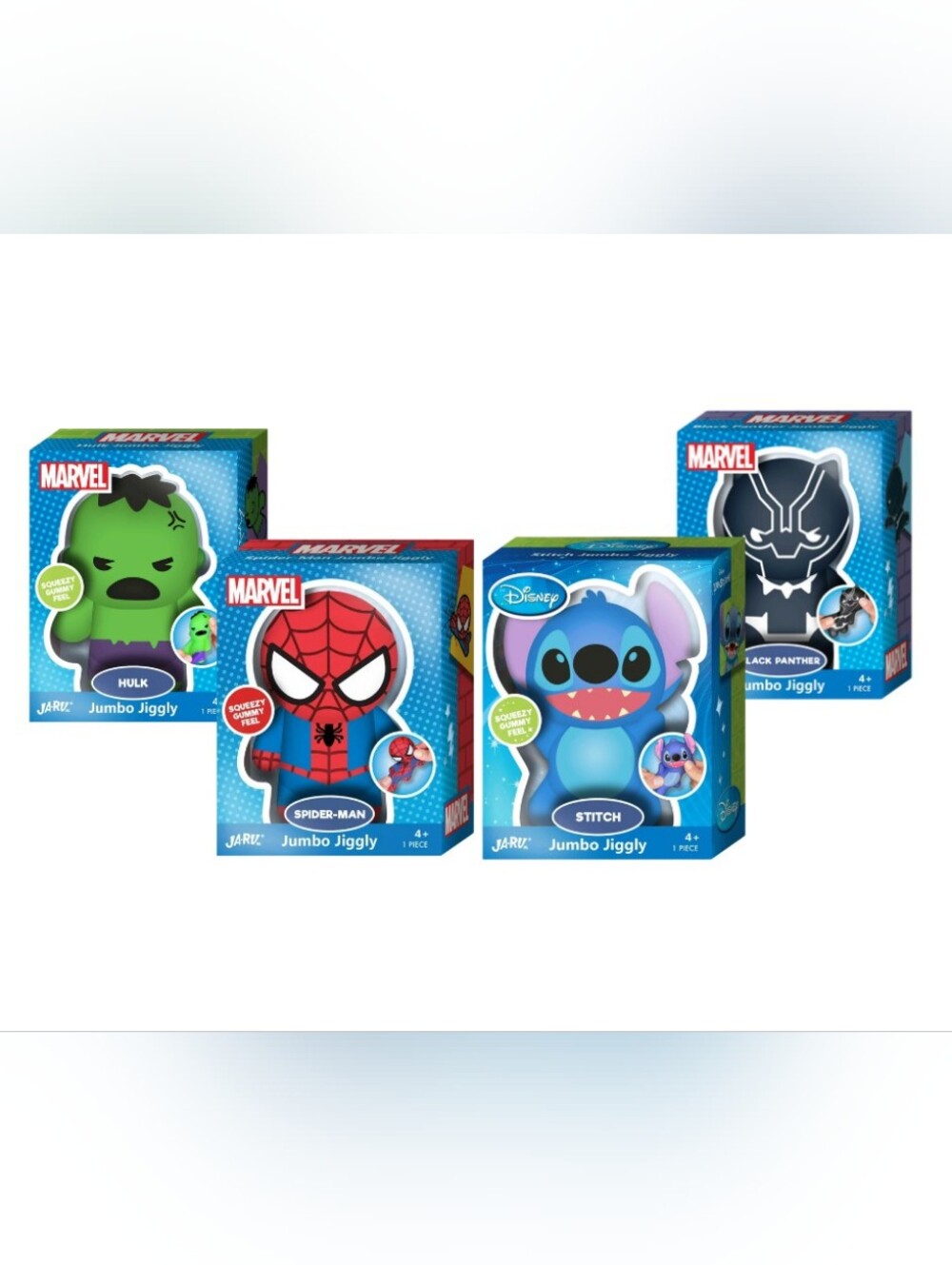 🧡3/$30 Ja-Ru Jumbo Jiggly Squishy Toy Stitch Hulk Spider-Man Black Panther